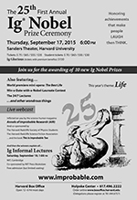 2015 Ig Nobel ceremony poster